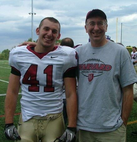 Hirsch in his #41 Harvard jersey